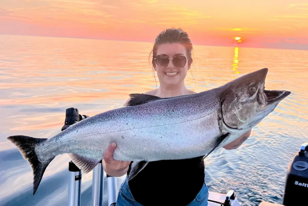 A big salmon for Krista
