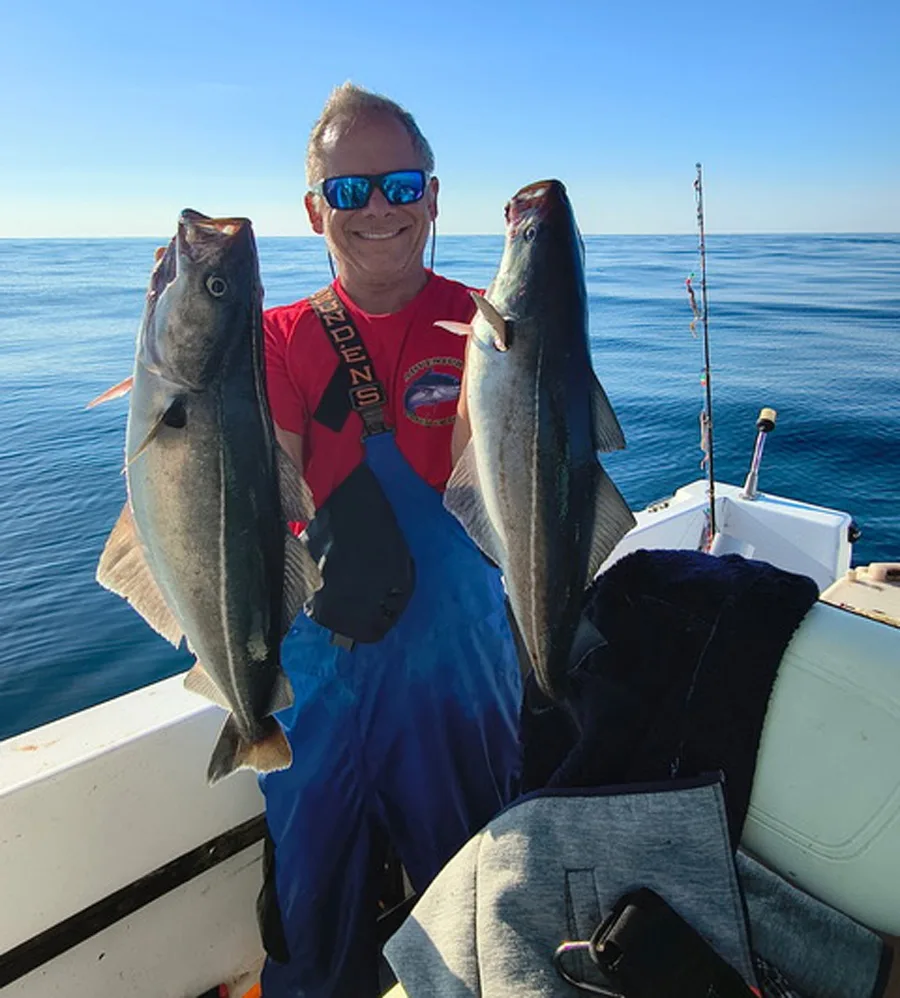 Captain Andy of Adventureandcatch Charters with pollock
