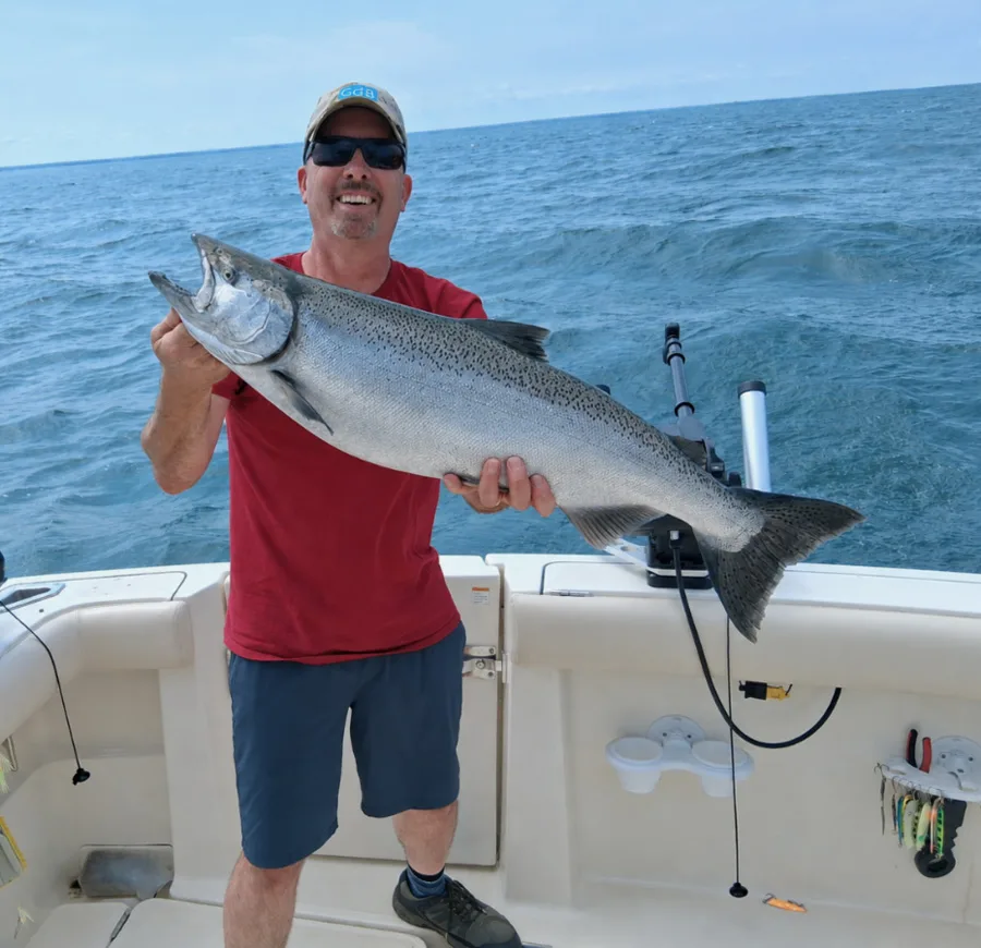 Mark M with king salmon