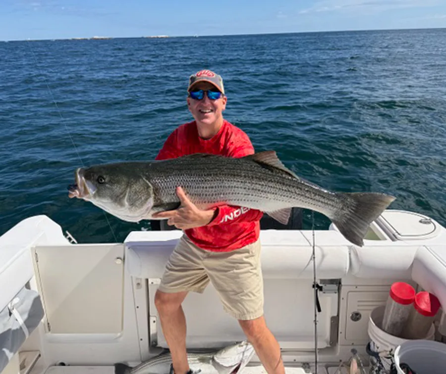 South Shore beach striped bass