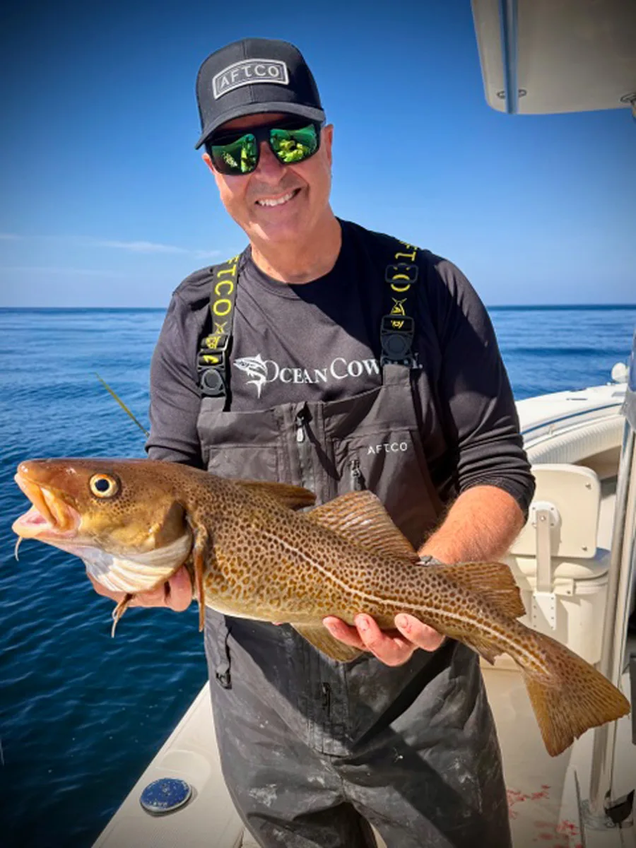 Captain Tom Ciulla with cod