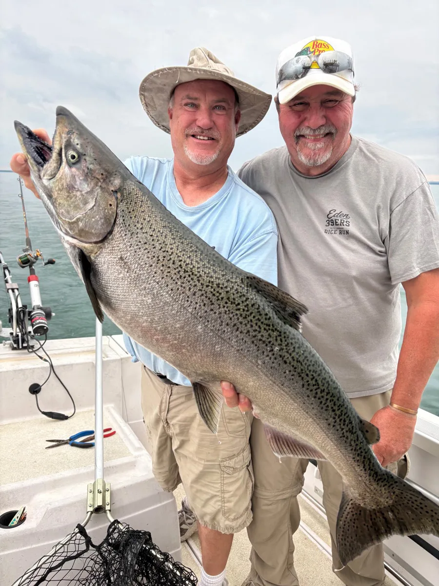 John Van Hoff with king salmon