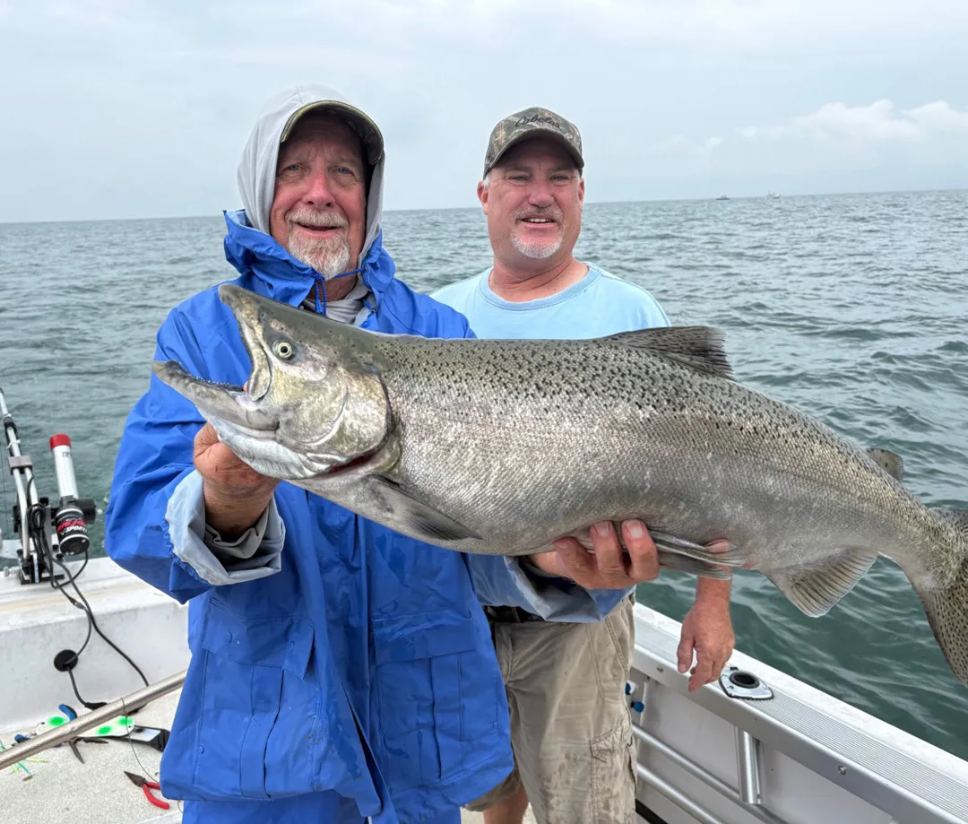 Kevin Guenther with king salmon