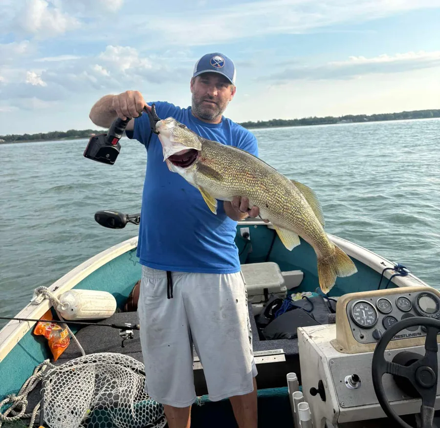 Sean Mooradian with walleye