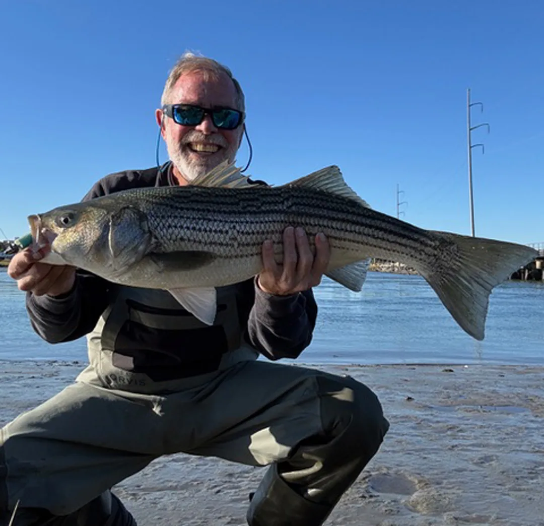 Dave Flaherty with North Shore striper