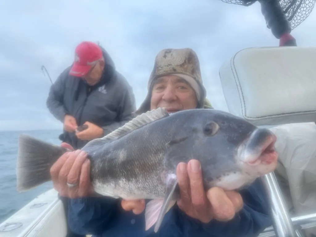 Jim Theodorou with a tautog
