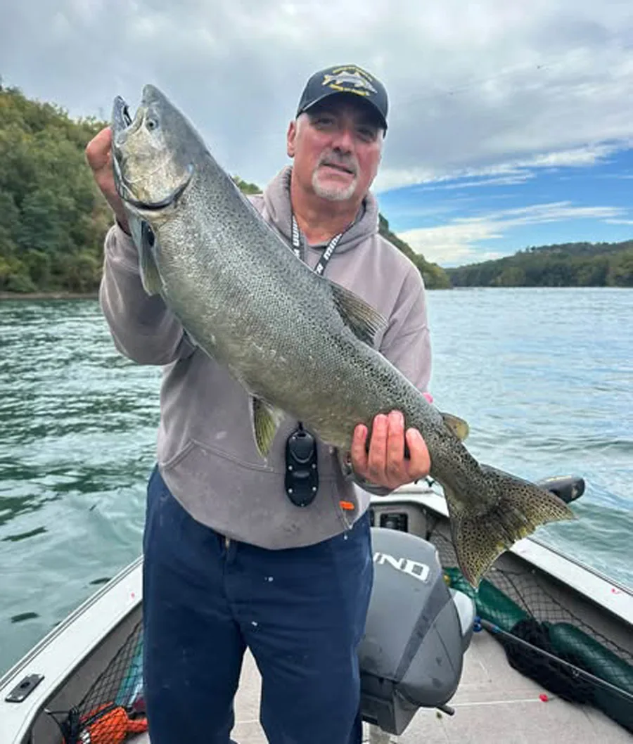 Capt. Jim Rores with salmon