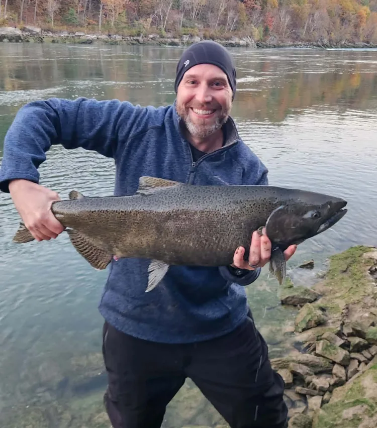 Jason Fluharty with salmon