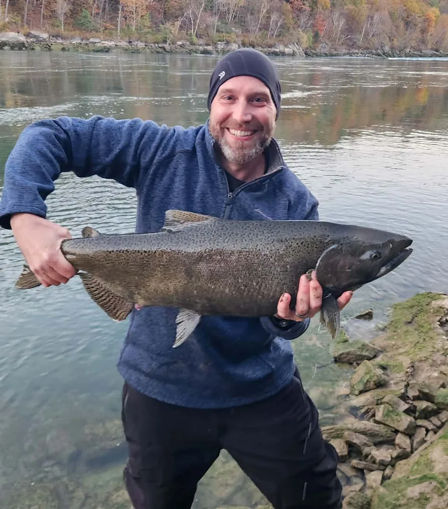 Jason Fluharty with salmon