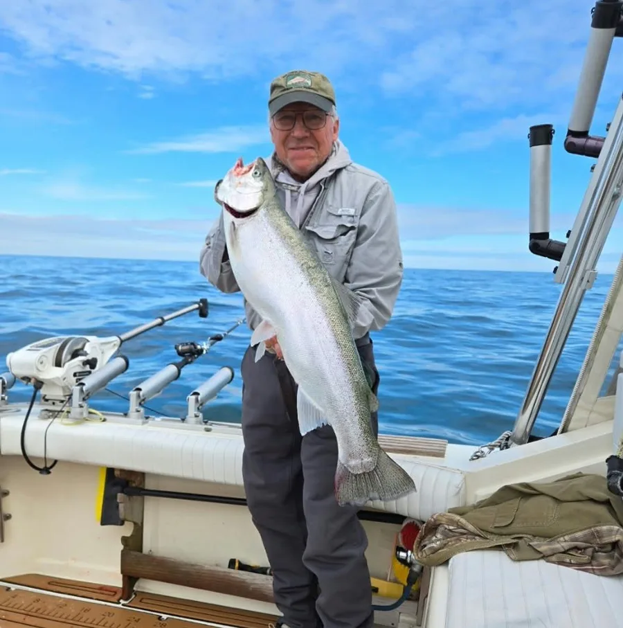 John Jarosz with steelhead