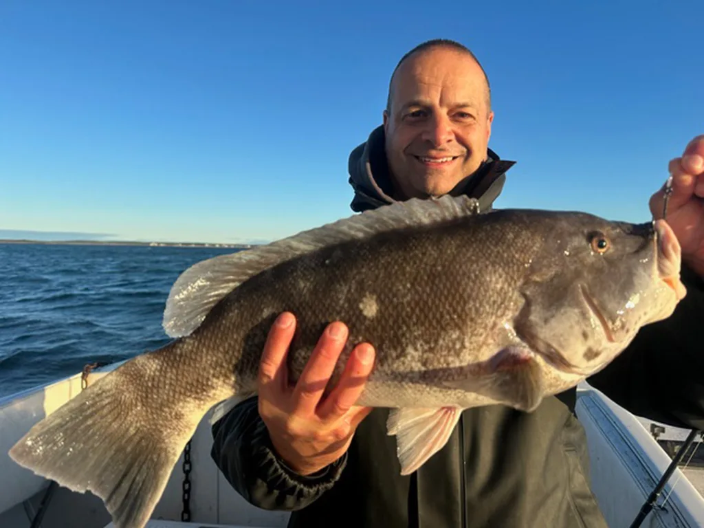 Todd with tautog aboard the Little Sister