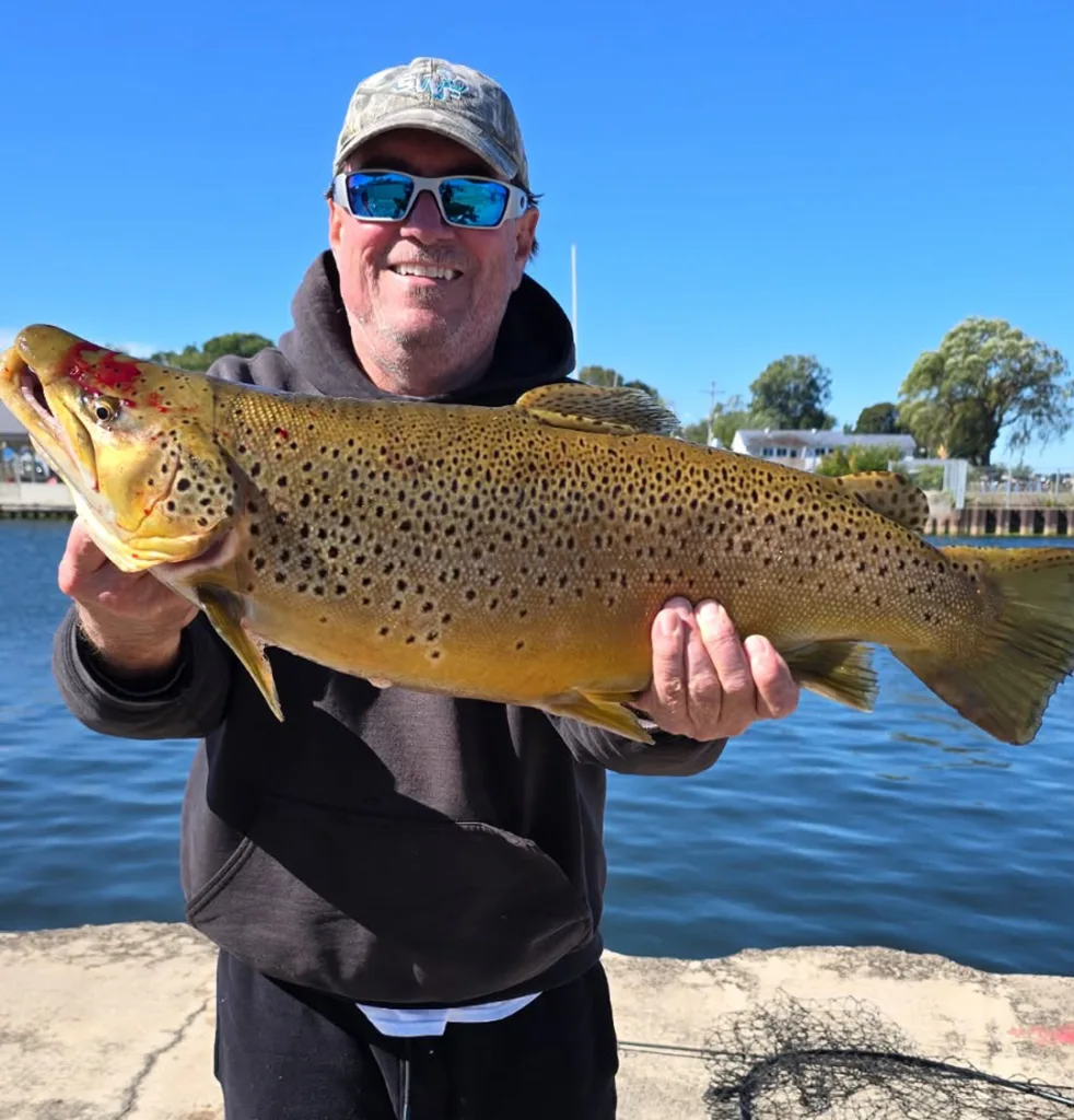 Mark Plennert with big brown trout