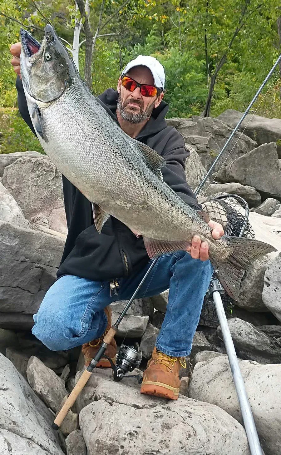 Mike Ziehm with huge king salmon